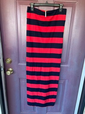 Free People Cherry/Navy Versatile Maxi Skirt or Dress. Size Medium.